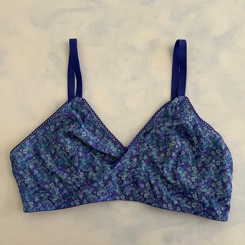 Arizona Jean Company Body Blue Floral Sheer Bralette